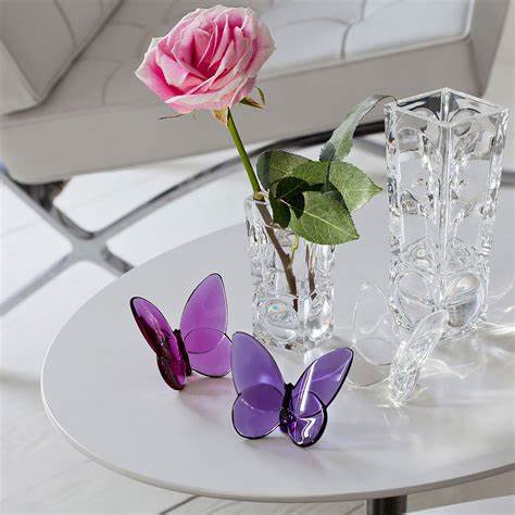 Baccarat Crystal Butterfly Replicas - Art Collectible Cold Color - Fine Material - Réplicas das Célebres Borboletas em Cristal Baccarat – Objeto de Arte Colecionável em Cores Frias – Material Fino