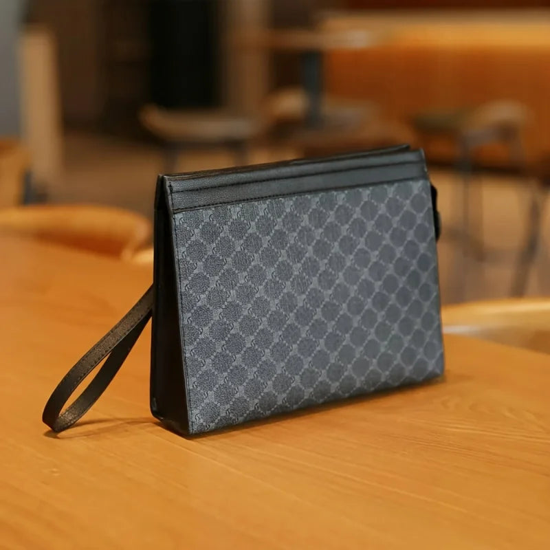 Envelope - Business Men's Clutches Luxury Handbag - Pasta de mão para Negócios estilo envelope, com gancho para mão. Para Homens.