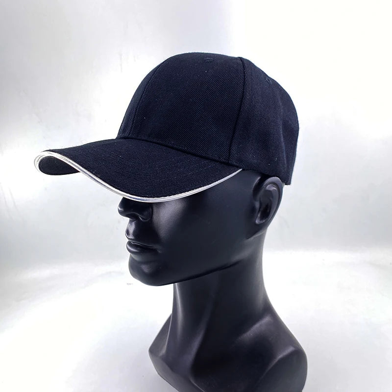 LED Lighted Up Baseball Cap - Adjustable - Boné Futurista Led - Ciclismo - Esportes Noturnos - Ajustável