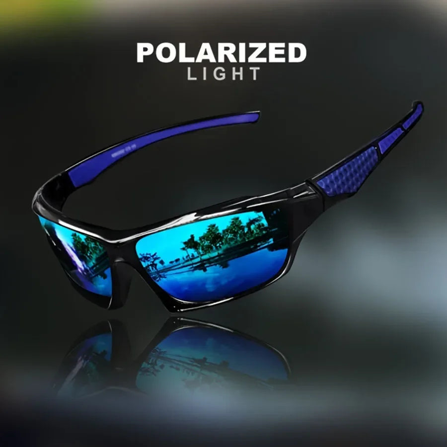 Polarized UV400 Sports Shades with Round Metal Frame – Custom Fit for Men & Women - Fashion Eyewear - Óculos de Sol Esportivos com Lentes Polarizadas UV400 – Armação Redonda em Metal, Ajuste Personalizado para Homens e Mulheres