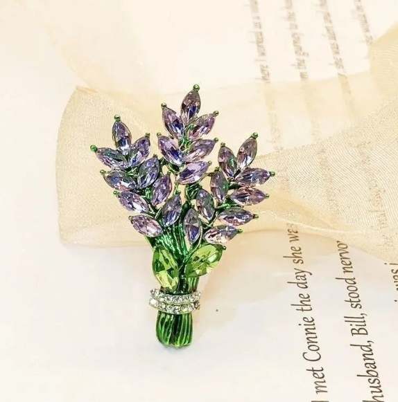 Elegant Colored Crystal Flower Brooches for Women - Jóias Finas - Broche Luxo em Cristal Colorido - Zirconia