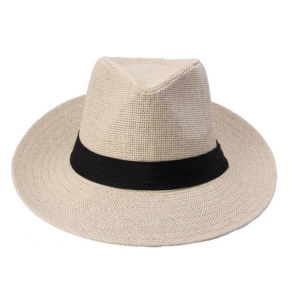 Sun Classic Men's Hat - Côte D'Azur Style - Chapéu Clássico Para Homens - Estilo Sul da França - Chapéu em Palha de Papel - Alta Qualidade
