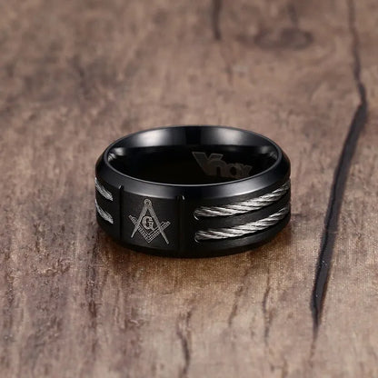 Freemason Accessory Men Jewelry . Rituals - Black Stainless Steel - Joia Masculina Maçônica – Acessório Ritualístico em Aço Inoxidável em Preto