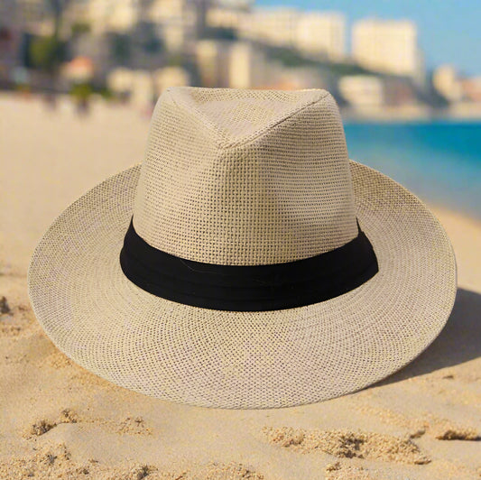 Sun Classic Men's Hat - Côte D'Azur Style - Chapéu Clássico Para Homens - Estilo Sul da França - Chapéu em Palha de Papel - Alta Qualidade