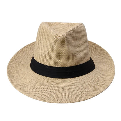 Sun Classic Men's Hat - Côte D'Azur Style - Chapéu Clássico Para Homens - Estilo Sul da França - Chapéu em Palha de Papel - Alta Qualidade