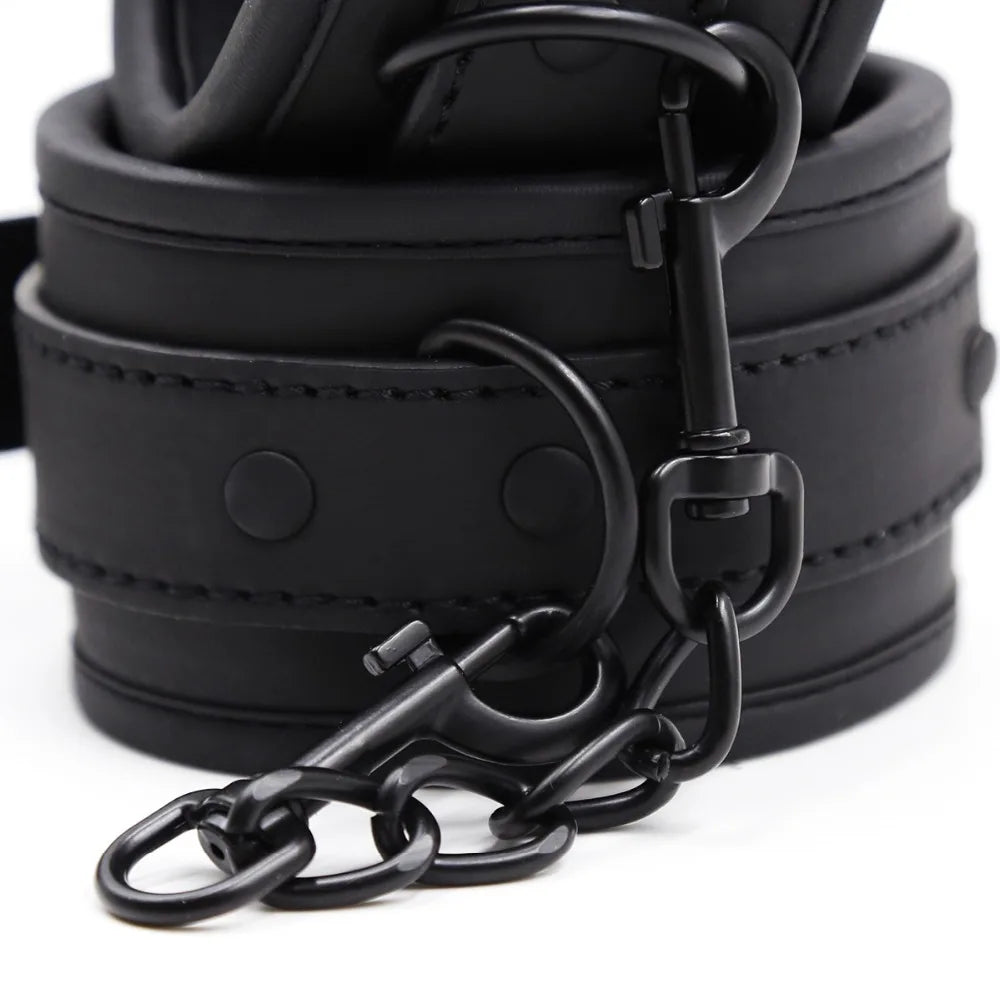 Adjustable Handcuffs Wrist Ankle - Leather - Algemas Ajustáveis Pulsos-Tornozelos- Couro - Para Jogos Eróticos