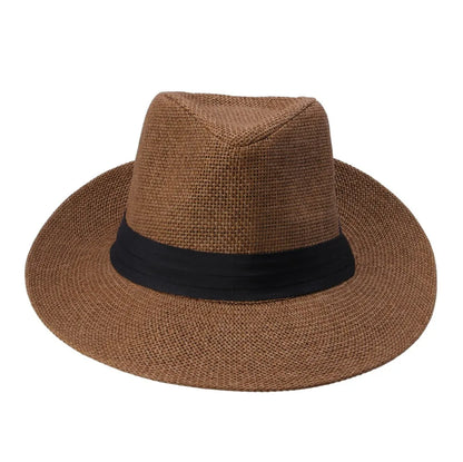 Sun Classic Men's Hat - Côte D'Azur Style - Chapéu Clássico Para Homens - Estilo Sul da França - Chapéu em Palha de Papel - Alta Qualidade