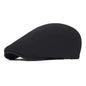 Vintage Flat Cap – Soft Cotton - French Beret for Men Classic-Casual Solid 'Newsman' Style - Boina Vintage Masculina – Algodão Macio – Estilo Francês Clássico-Casual – Modelo Sólido "Jornalista"