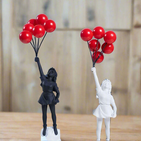 Art Replica Banksy Sculpture Flying Balloon to Home-Office - Replica Célebre do Artista Britânico Bansky - Peça de Arte Versão: Balão Voador