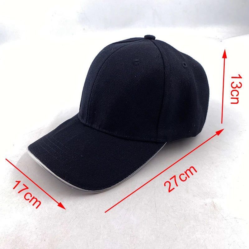 LED Lighted Up Baseball Cap - Adjustable -  Boné Futurista Led - Ciclismo - Esportes Noturnos - Ajustável