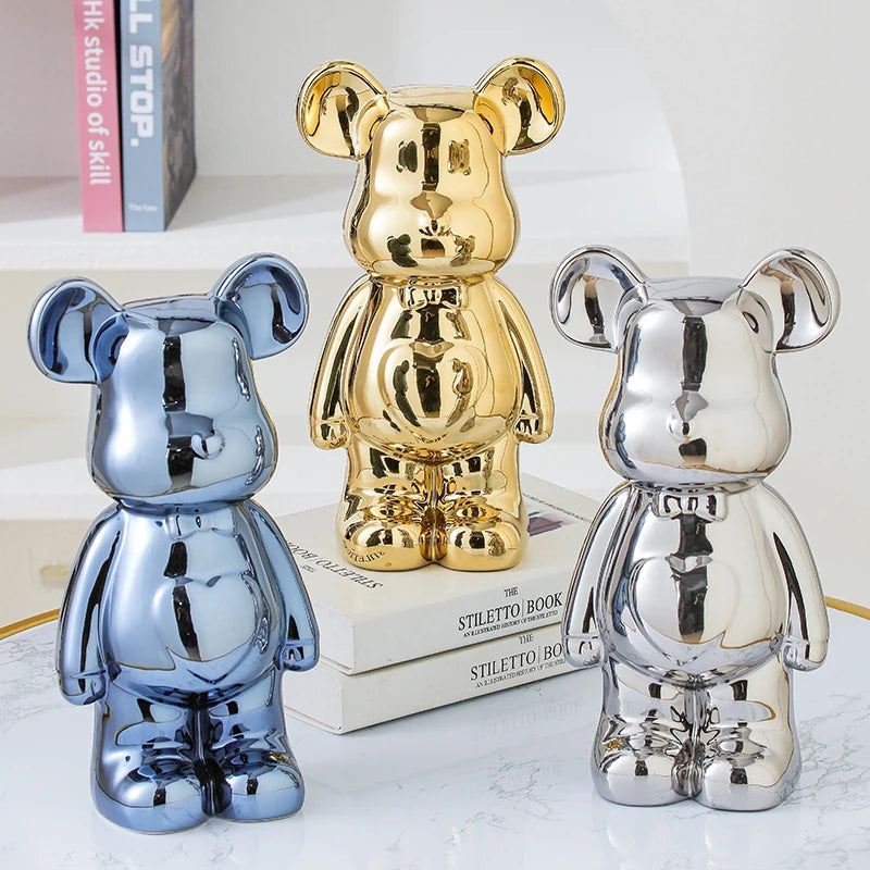 Japanese Teddy Bear Art Replica Ceramic Statue - Réplica Japonesa da célebre  Brick Art - Versão Ursinho - Multicolor