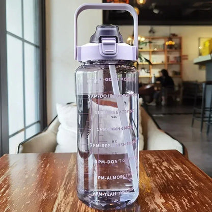 Massive Premium Travel Hydration Bottle - 2L - Garrafa Premium de Hidratação para Viagem - 2L - Formato Enorme