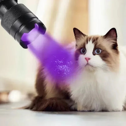 Mini LED UV Flashlight Zoomable 365nm 395nm Ultraviolet Lamp Portable Pocket Torch Money Scorpion Pet Urine Stain Detector Tools