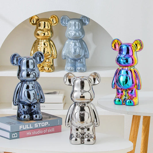 Japanese Teddy Bear Art Replica Ceramic Statue - Réplica Japonesa da célebre  Brick Art - Versão Ursinho - Multicolor