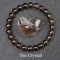 Men's Premium Natural Semi-Precious Stone Bracelet - Eye Colors Energy Collection - Bracelete Premium de Pedras Semi-Preciosas - Coleção Cores dos Olhos: Onyx, Obsidian, Jadeite, Tea-Crystal, Amazonite, Aquamarine