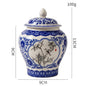 Chinese Ceramic Ginger Jar Decorative Blue and White Flower Vase - Jarro Azul e Branco de Porcelana Chinesa Tradicional Qinghua