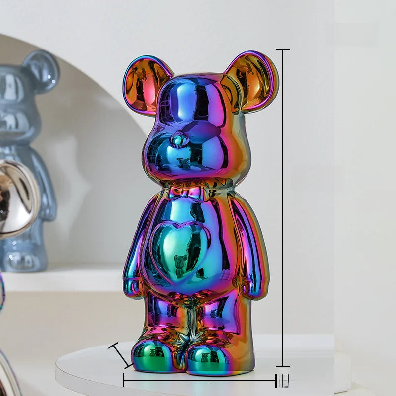 Japanese Teddy Bear Art Replica Ceramic Statue - Réplica Japonesa da célebre  Brick Art - Versão Ursinho - Multicolor