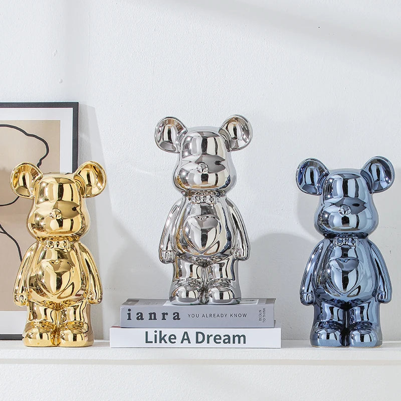 Japanese Teddy Bear Art Replica Ceramic Statue - Réplica Japonesa da célebre  Brick Art - Versão Ursinho - Multicolor