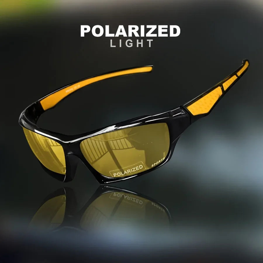 Polarized UV400 Sports Shades with Round Metal Frame – Custom Fit for Men & Women - Fashion Eyewear - Óculos de Sol Esportivos com Lentes Polarizadas UV400 – Armação Redonda em Metal, Ajuste Personalizado para Homens e Mulheres