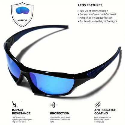 Polarized UV400 Sports Shades with Round Metal Frame – Custom Fit for Men & Women - Fashion Eyewear - Óculos de Sol Esportivos com Lentes Polarizadas UV400 – Armação Redonda em Metal, Ajuste Personalizado para Homens e Mulheres