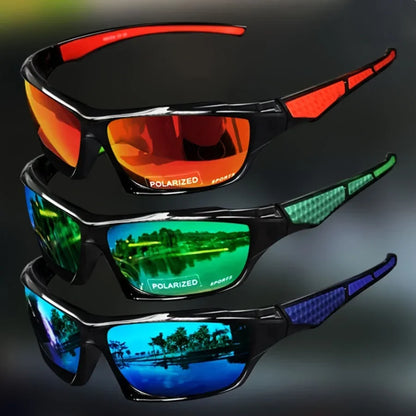 Polarized UV400 Sports Shades with Round Metal Frame – Custom Fit for Men & Women - Fashion Eyewear - Óculos de Sol Esportivos com Lentes Polarizadas UV400 – Armação Redonda em Metal, Ajuste Personalizado para Homens e Mulheres