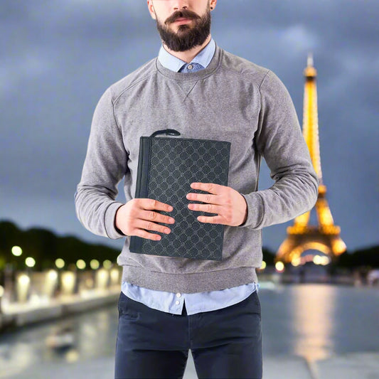 Envelope - Business Men's Clutches Luxury Handbag -  Pasta de mão para Negócios estilo envelope, com gancho para mão. Para Homens.