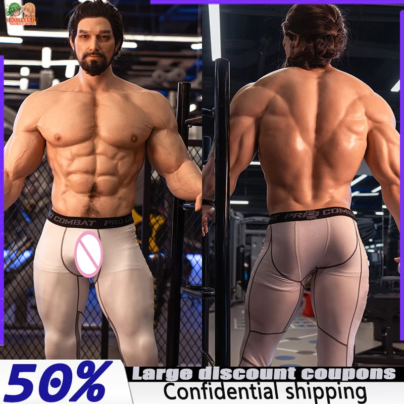Massive Man Doll - Gym Male Large Penis Anal - Big Butt - Butter Silicone - Homem Boneco Erótico Massivo -XXL Membros - Silicone Máxima Qualidade - Realismo