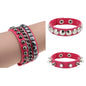 Black Punk Bracelets For Men Women- Gothic Spike Rivets - Leather - Pulseiras-Tiras de Couro com Tachas - Preto e Variações.