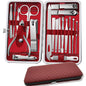 Professional 19-Piece Grooming Kit – Complete Stainless Steel Tools for Manicure & Pedicure – Includes Nail Clippers and Portable Storage – Perfect Gift Option - Kit Manicure Masculino Completo - Aço Inoxidável