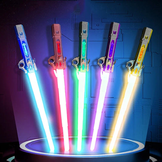 Laser Sword 2-in-1 Rotating Decompression Star Wars Reference - Espadas de Lutas Brilhantes - Cor Múltipla - Referência StarWars