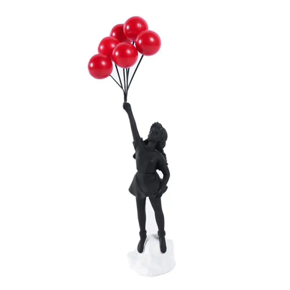 Art Replica Banksy Sculpture Flying Balloon to Home-Office - Replica Célebre do Artista Britânico Bansky - Peça de Arte Versão: Balão Voador
