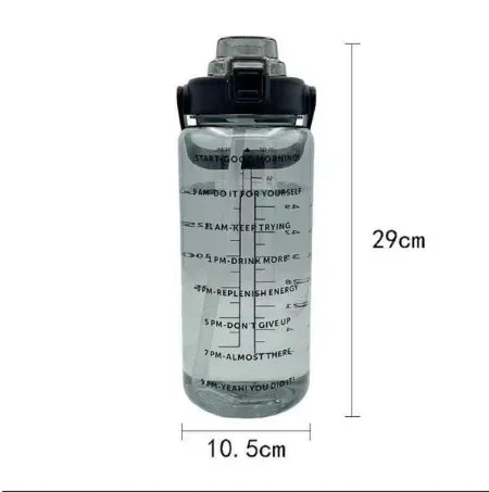 Massive Premium Travel Hydration Bottle - 2L - Garrafa Premium de Hidratação para Viagem - 2L - Formato Enorme