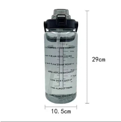 Massive Premium Travel Hydration Bottle - 2L - Garrafa Premium de Hidratação para Viagem - 2L - Formato Enorme