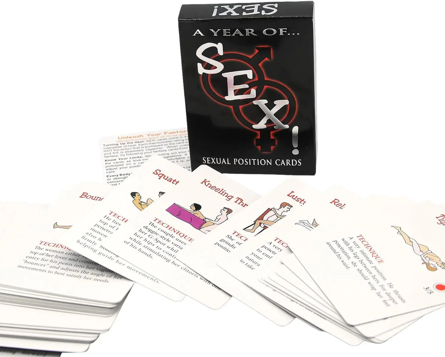 Kama Sutra Cards - Crazy Sex Games for Love Birds - Kama Sutra Baralho para Aventuras Sexuais - Ideal para Apaixonados