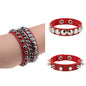 Black Punk Bracelets For Men Women- Gothic Spike Rivets - Leather - Pulseiras-Tiras de Couro com Tachas - Preto e Variações.