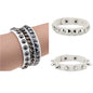 Black Punk Bracelets For Men Women- Gothic Spike Rivets - Leather - Pulseiras-Tiras de Couro com Tachas - Preto e Variações.