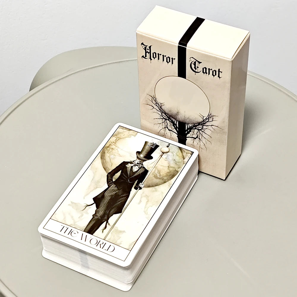 Tarot Deck Horror Style 78 Cards - Jogo de Tarot Gótico - Tema Horror - 78 Cartas - Alta Qualidade