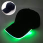 LED Lighted Up Baseball Cap - Adjustable -  Boné Futurista Led - Ciclismo - Esportes Noturnos - Ajustável