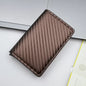 Minimalist Metal Wallet - Carteira Slim Pop-Up de Fibra de Carbono Masculina RFID Minimalista Preta