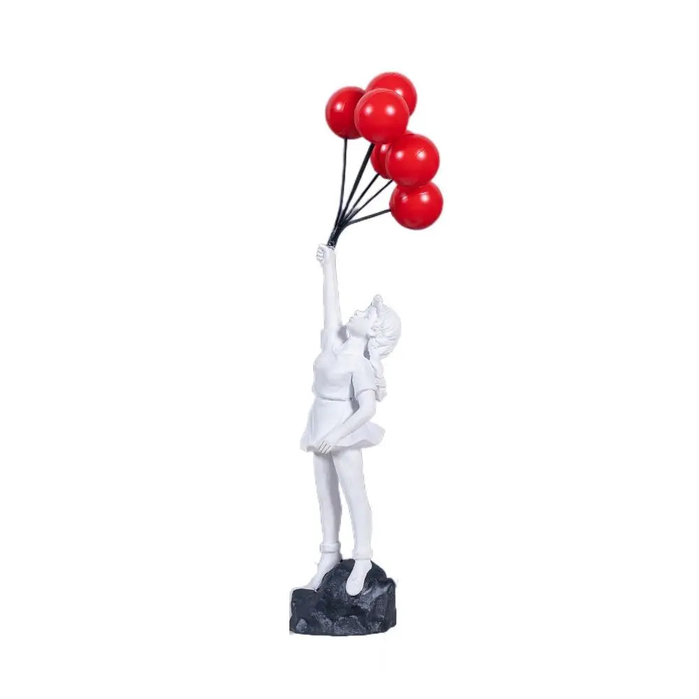 Art Replica Banksy Sculpture Flying Balloon to Home-Office - Replica Célebre do Artista Britânico Bansky - Peça de Arte Versão: Balão Voador