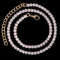 Link Chain – Rhinestone Miami Hip Hop Necklace for Men - Corrente Cuban 2 Fileiras com Strass – Estilo Miami Hip Hop