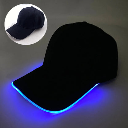 LED Lighted Up Baseball Cap - Adjustable -  Boné Futurista Led - Ciclismo - Esportes Noturnos - Ajustável