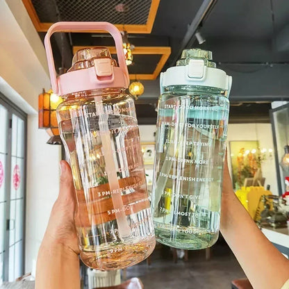 Massive Premium Travel Hydration Bottle - 2L - Garrafa Premium de Hidratação para Viagem - 2L - Formato Enorme