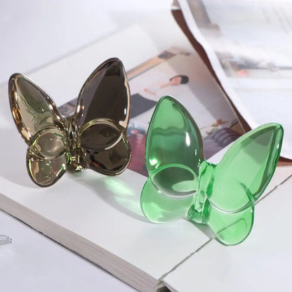 Baccarat Crystal Butterfly Replicas - Art Collectible Cold Color - Fine Material - Réplicas das Célebres Borboletas em Cristal Baccarat – Objeto de Arte Colecionável em Cores Frias – Material Fino
