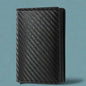Minimalist Metal Wallet - Carteira Slim Pop-Up de Fibra de Carbono Masculina RFID Minimalista Preta
