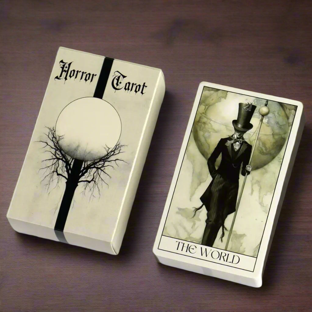 Tarot Deck Horror Style 78 Cards - Jogo de Tarot Gótico - Tema Horror - 78 Cartas - Alta Qualidade