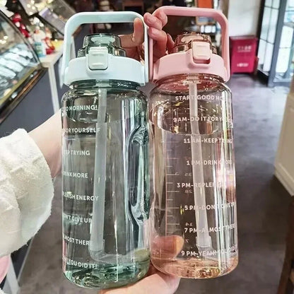 Massive Premium Travel Hydration Bottle - 2L - Garrafa Premium de Hidratação para Viagem - 2L - Formato Enorme