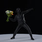 Banksy Sculpture Collection Art replica Flower Thrower Statue - Atirador de Flor Escultura Britânica Banksy - Replica de Arte - Feito a Mão - Alta Qualidade Artística