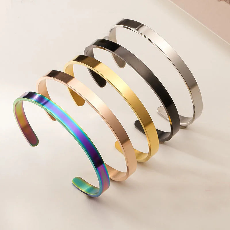 Elegant Gold-like Steel Bracelet - Pulseira Masculina Fina -Ouro Artificial material Aço Inoxidável