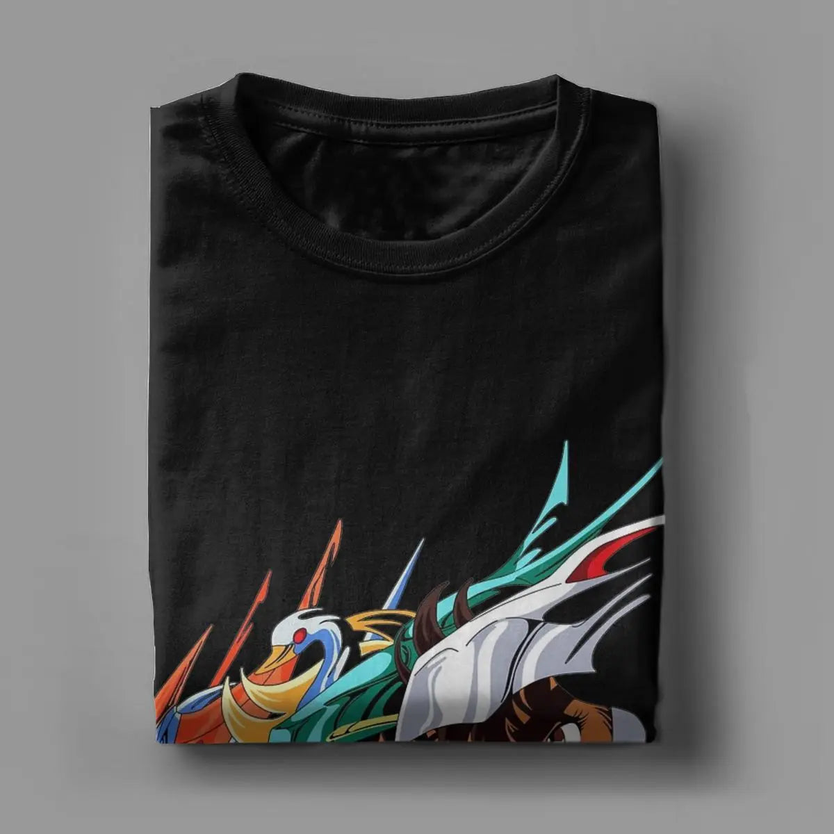 Saint Seiya – 100% Cotton Japanese Anime T-Shirt - Camisetas de Anime Japonês Cavaleiros do Zodíaco, 100% Algodão Multi Cores| Tamanhos